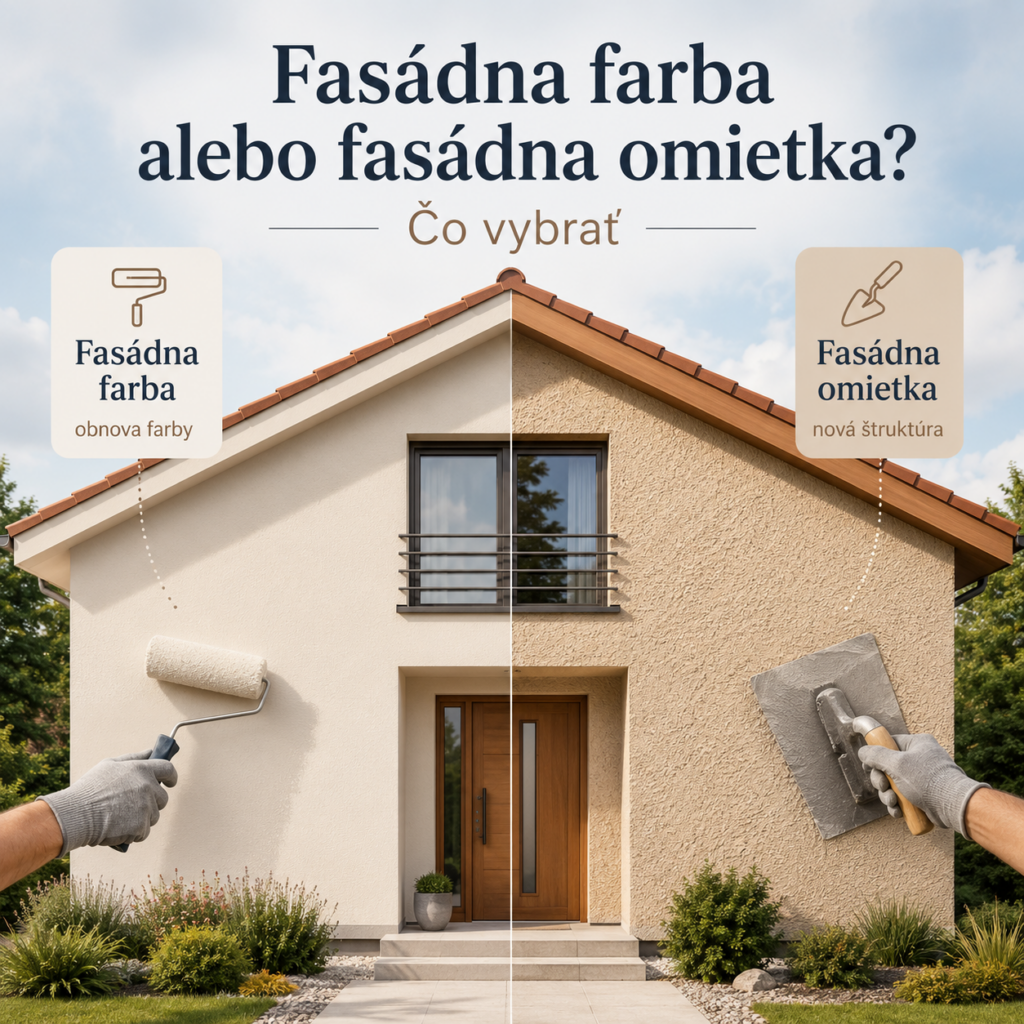 Fasádna farba alebo fasádna omietka – porovnanie
